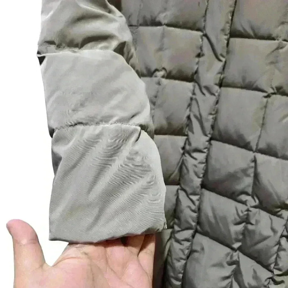 Cole Haan Signature Hooded Taffeta Down Puffer Light Gray Size Small #057 - Picture 5 of 11